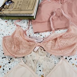 Sheer lace bra